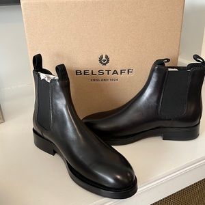 Men’s Belstaff Longton Leather Chelsea Boots, Brand new in box